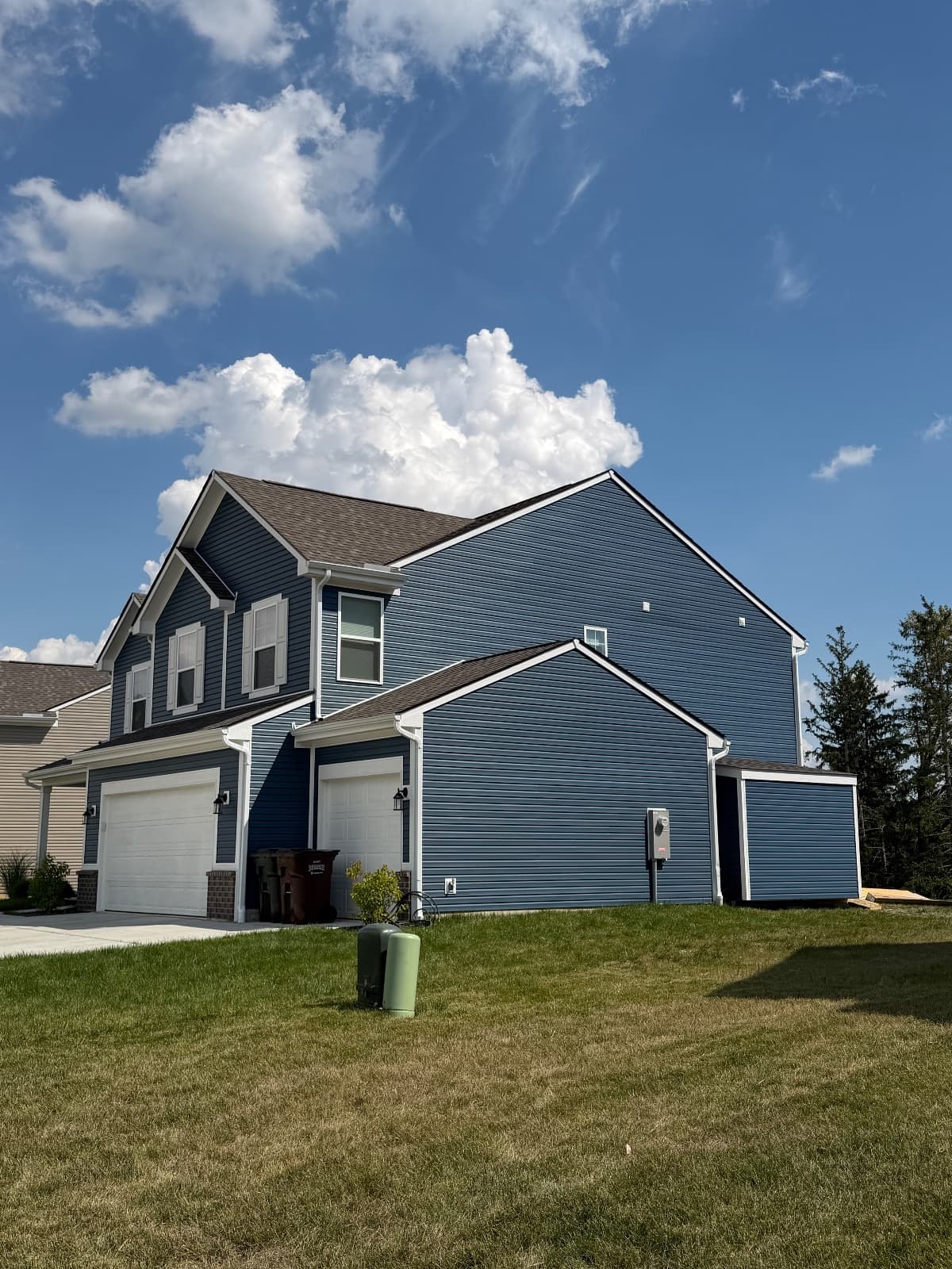 A real 8x10 Modern with clapboard siding, built onsite in Brookville, OH